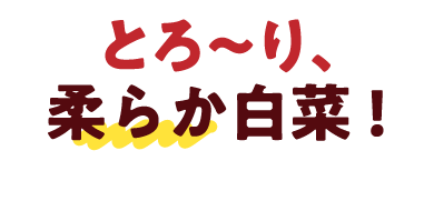 とろ～り、柔らか白菜!